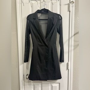 Missguided Blazer Dress with Mesh Back and Sleeves